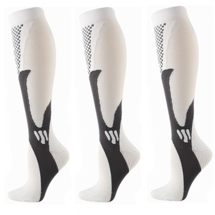 Men’s Long Compression Stockings – Professional Sports Running & Basketball Fitness Socks, Breathable Calf Support