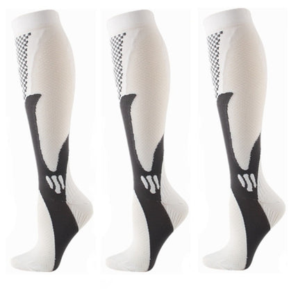 Men’s Long Compression Stockings – Professional Sports Running & Basketball Fitness Socks, Breathable Calf Support