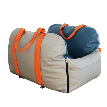 Cross-Border Waterproof Pet Handbag – Portable Faux Leather Travel Safety Seat for Dogs