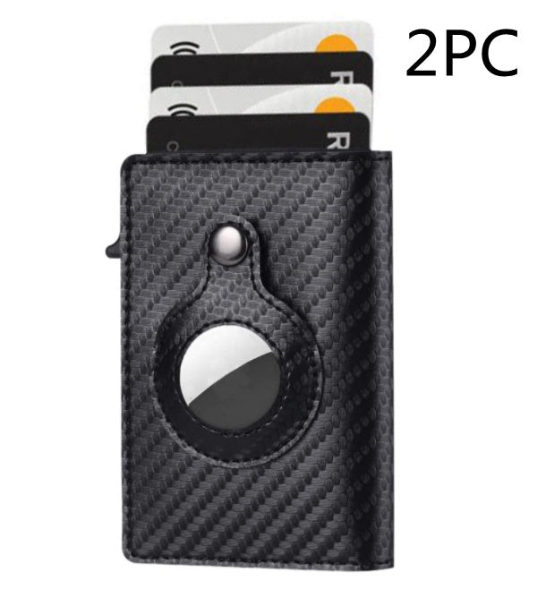 AirTag Wallet for Men – Anti-Theft RFID Slim Leather Card Holder with Money Clip & Apple AirTag Pocket