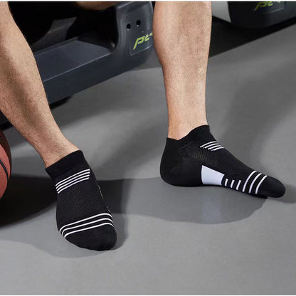 Men’s Thick Towel Bottom Sports Socks – Quick-Dry Mid-Calf & Short Running Socks