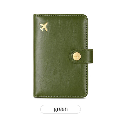Women’s Multifunctional Passport Holder – PU Leather Travel Document Bag with Anti-Theft Protection