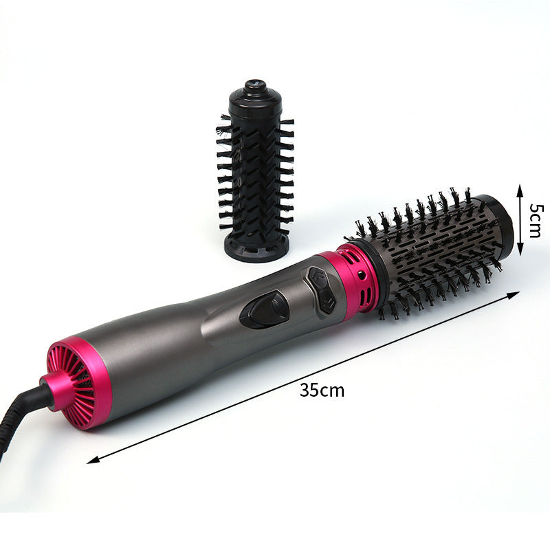 Electric Rotating Hair Curling Comb 2-in-1 Straightener & Curler with Constant Temperature