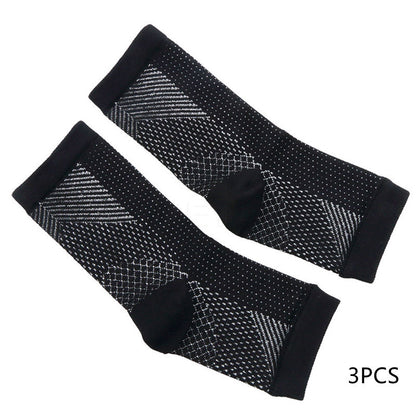 Men & Women Compression Ankle Support Socks – Anti-Fatigue Foot Sleeve for Pain Relief & Sports