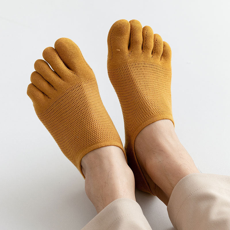 Men’s Cotton Five Toe Socks – Breathable Deodorant Sweat-Absorbing Casual Socks