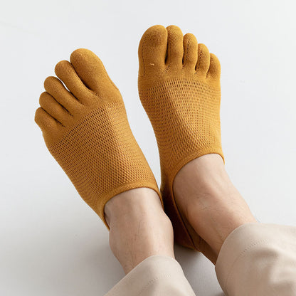 Men’s Cotton Five Toe Socks – Breathable Deodorant Sweat-Absorbing Casual Socks