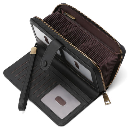 Expanding Card Holder Women’s Long Wallet – PU Leather Passport Bag with Anti-Theft RFID Protection