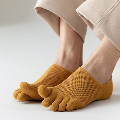 Men’s Cotton Five Toe Socks – Breathable Deodorant Sweat-Absorbing Casual Socks