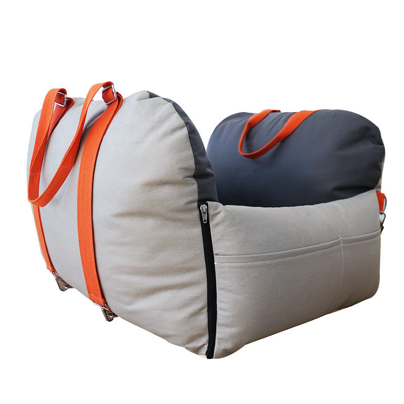 Cross-Border Waterproof Pet Handbag – Portable Faux Leather Travel Safety Seat for Dogs