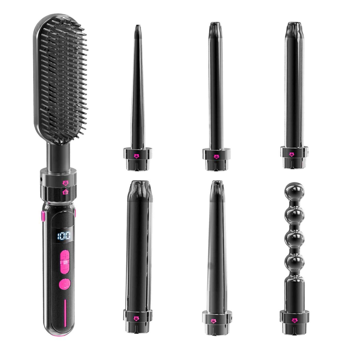 Ceramic Curling Iron & Hair Straightener – Dual-Use Curler Stick with Anti-Scald Design