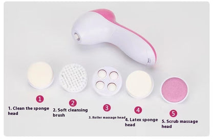 5-in-1 Electric Facial Cleansing Brush – Multifunctional Face Washing Beauty Instrument