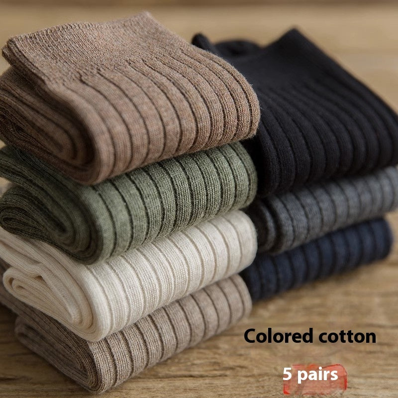 Men’s Thin Mid-Calf Sports Socks – Breathable Polyester for All Seasons