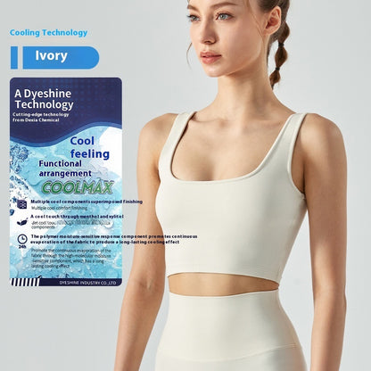 Fitness Vest with Chest Pad – Women’s Cool Touch Yoga Sports Bra