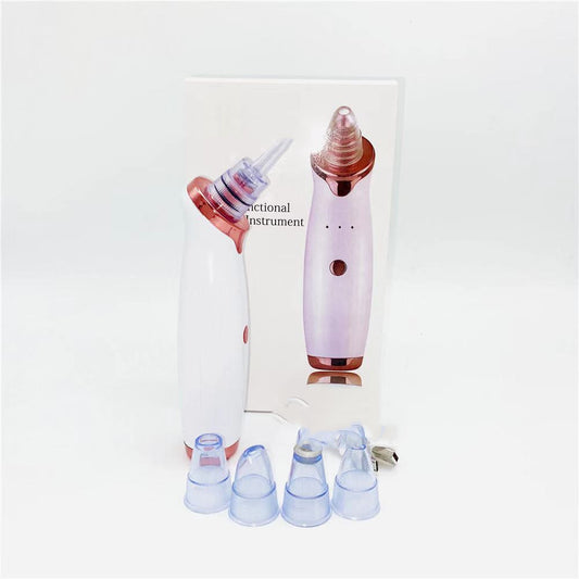 Electric Blackhead Removal Device – Household Pore Cleaner with 5 Suction Heads & USB Charging