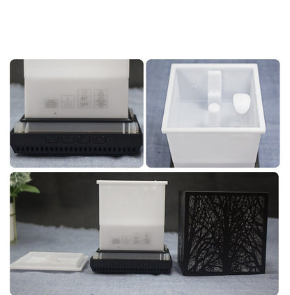 Iron Art Ultrasonic Humidifier – 500ml Metal Essential Oil Diffuser for Home & Office with Bluetooth Option