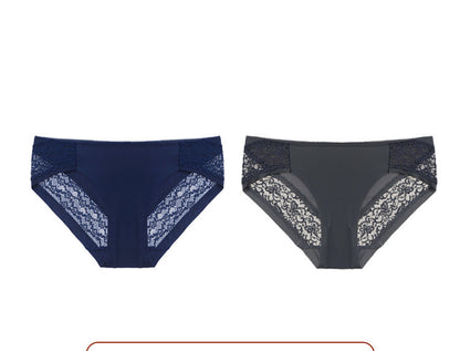One-Piece Ice Silk & Lace Low-Waist Women’s Underwear – Sexy, Breathable & Comfortable Panties