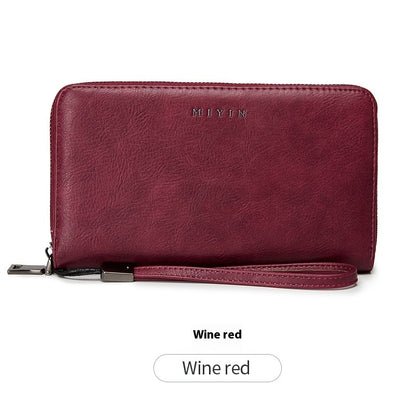 Anti-theft Retro Oil Wax PU Leather Handbag – Large Capacity Women’s Shoulder Bag