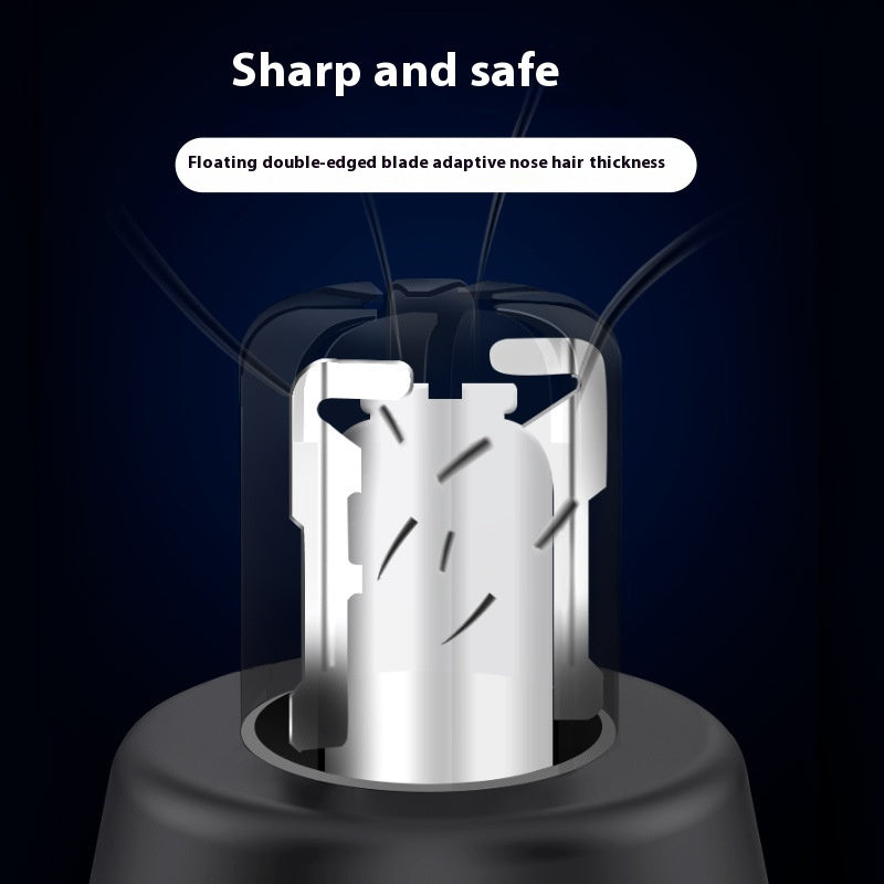 Men’s Electric Nose Hair Trimmer – LED Digital Display, Stainless Steel Blade, Rechargeable Grooming Device