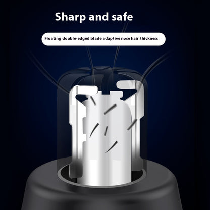 Men’s Electric Nose Hair Trimmer – LED Digital Display, Stainless Steel Blade, Rechargeable Grooming Device