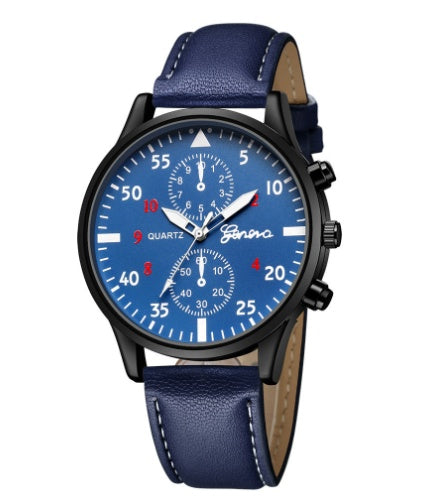 Retro Design Leather Band Men’s Quartz Watch – Top Brand Analog Sports Wristwatch