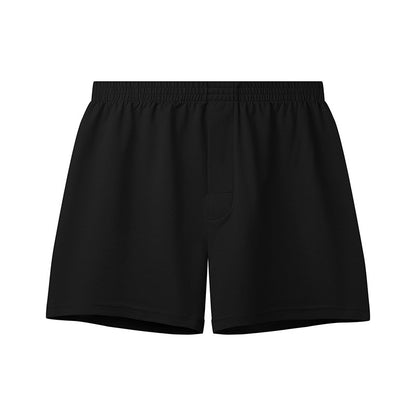 Loose-Fitting Loungewear Men’s Cotton Underwear – Breathable Mid-Waist Boxers