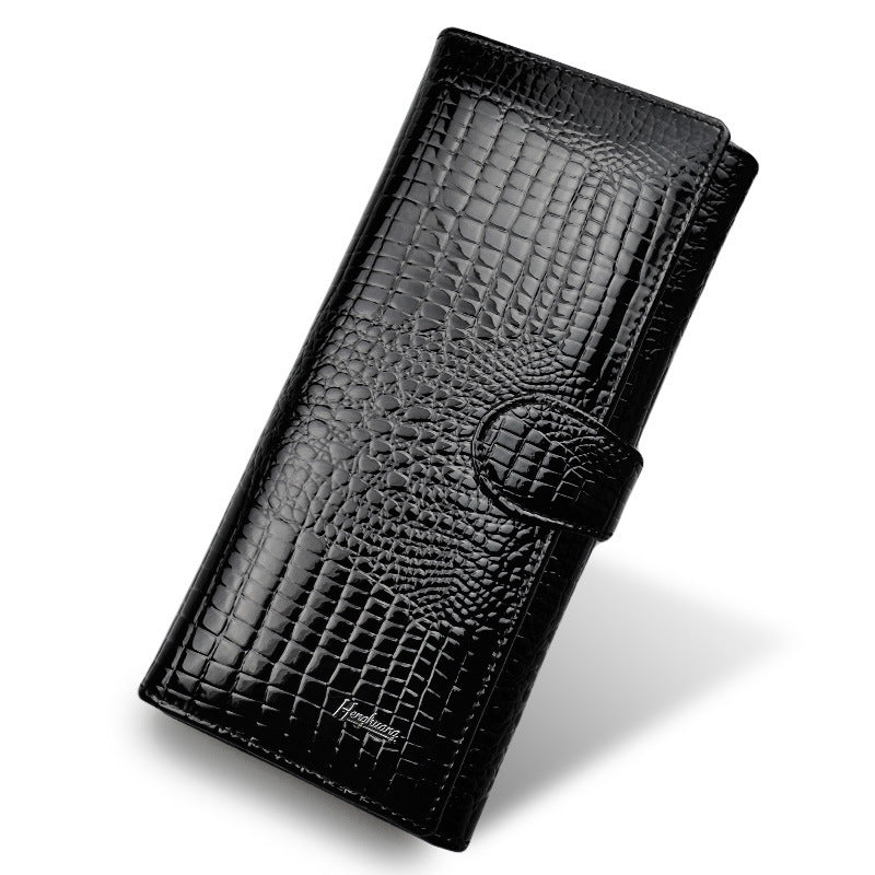Women’s Patent Leather Coin Purse – European & American Fashion Genuine Cowhide Wallet