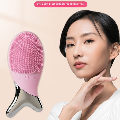 Silicone Ultrasonic Facial Cleansing Brush – Electric Vibration Pore Cleaner & Skin Massager