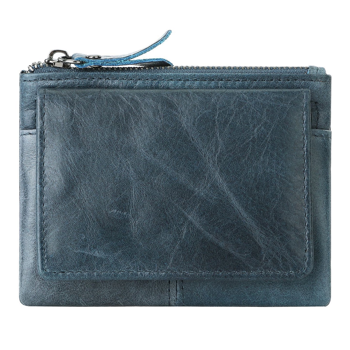 Retro Mini Genuine Leather Wallet – Multifunctional Card Holder & Storage Bag