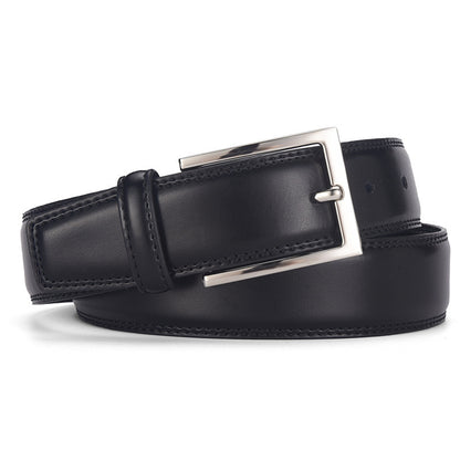 Men’s Genuine Leather Belt with Alloy Pin Buckle – Casual & Formal Wear