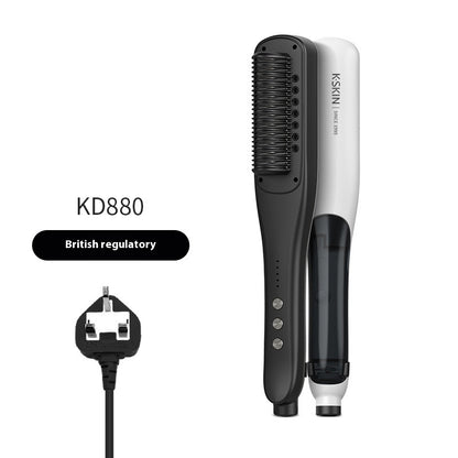 Golden Rice Steam Hair Straightener Comb – Hydrating Anti-Frizz Moisturizing Styler