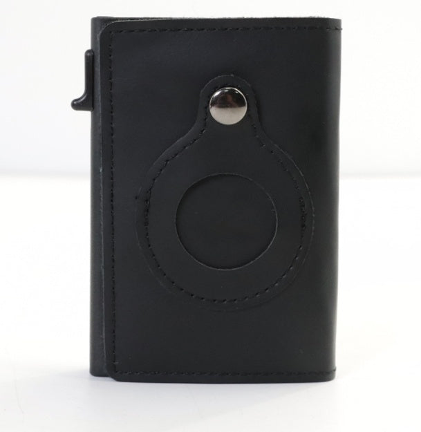 AirTag Wallet for Men – Anti-Theft RFID Slim Leather Card Holder with Money Clip & Apple AirTag Pocket