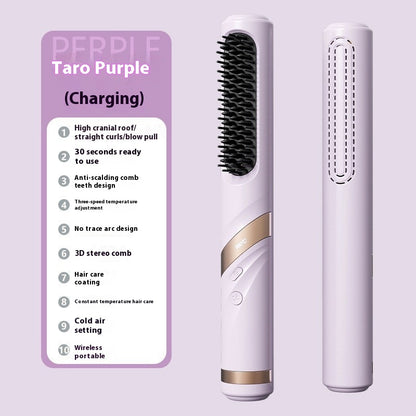 Rechargeable Cold Air Hair Finishing Comb – Wireless Portable Straight Hair Solution