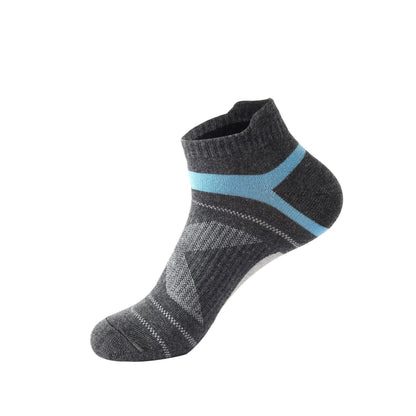 Men’s Summer Thin Cotton Socks – Color Matching Short Tube Non-Slip Sports Wear
