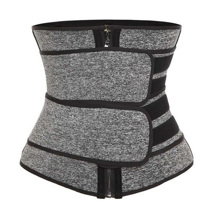 Tummy Sweat Shapewear Bodysuit for Women – Waist Trainer Slimming Corset with 2-3 Belts