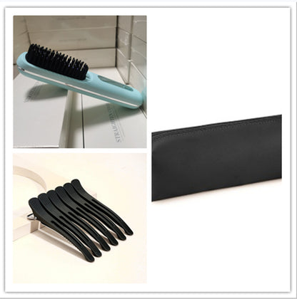 2-In-1 Wireless Hair Straightener Brush – Portable Fast Heating Comb & Hot Curler, USB Rechargeable