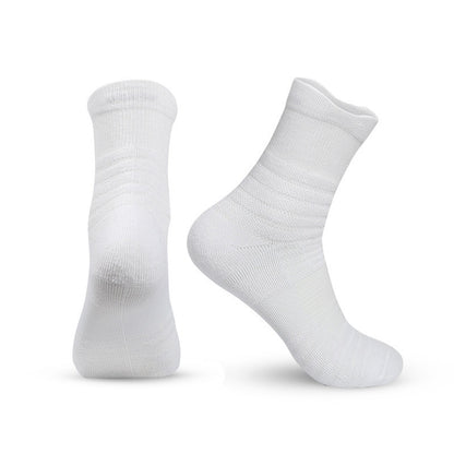 Men’s Long Compression Stockings – Professional Sports Running & Basketball Fitness Socks, Breathable Calf Support