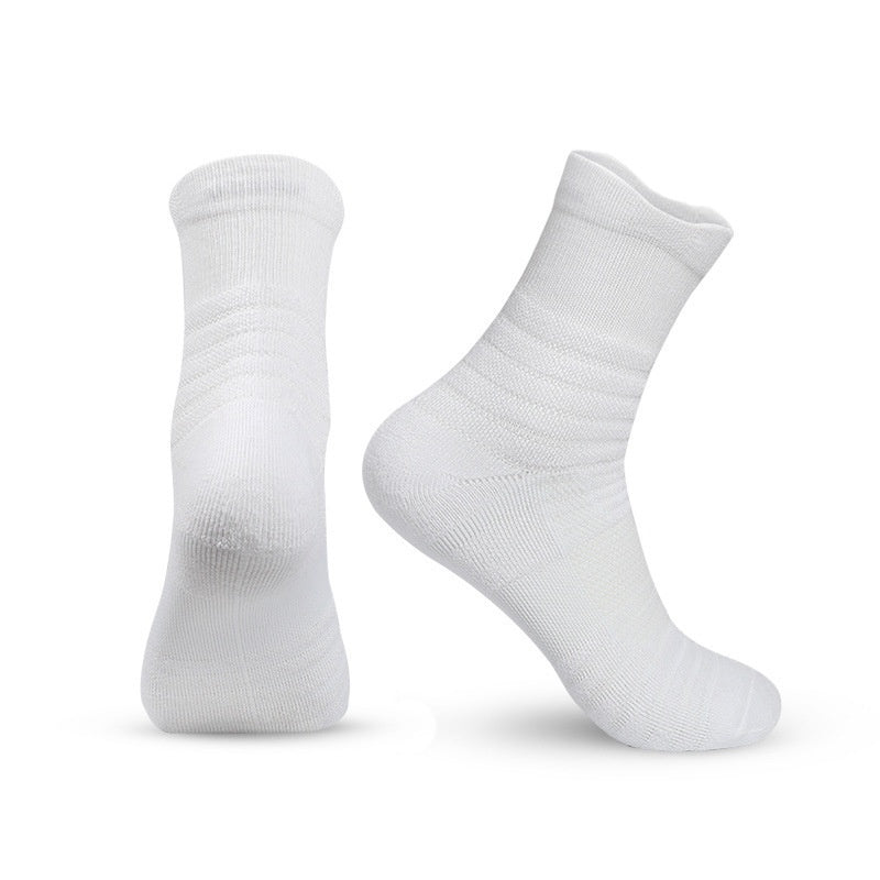 Men’s Long Compression Stockings – Professional Sports Running & Basketball Fitness Socks, Breathable Calf Support