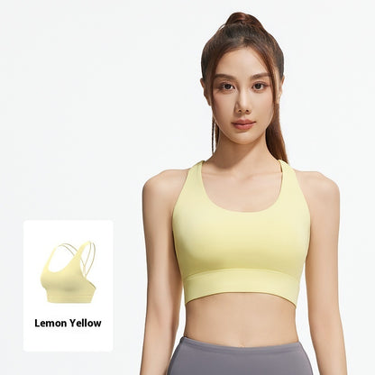 Mesh Cross Sports Bra – Beautiful Back Full Cup with Chest Pad, No Steel Ring