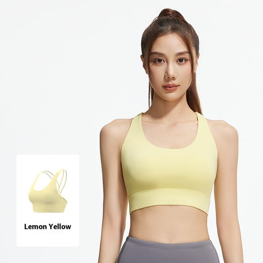 Mesh Cross Sports Bra – Beautiful Back Full Cup with Chest Pad, No Steel Ring