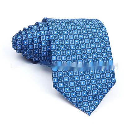 Business Polyester Men’s Printed Tie – Formal Workplace Necktie for Office & Events