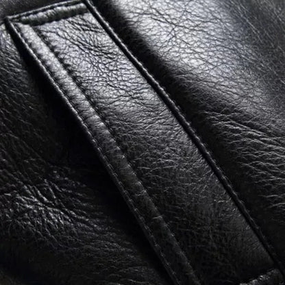 Men's RAF B3 Bomber Aviator Jacket – Black Shearling Fur Lined Real Leather