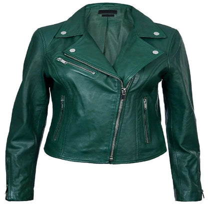 Women’s Classic Brando Biker Jacket Loughton | Genuine Nappa Leather Coat