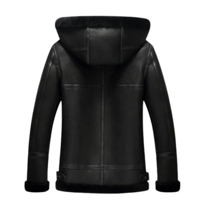 Men's B3 RAF Flight Bomber Jacket – Real Sheepskin Leather Shearling Black