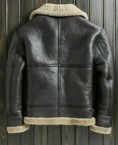Men’s Real Leather MA-1 Bomber Jacket – Soft Lambskin Pilot Style, Slim Fit